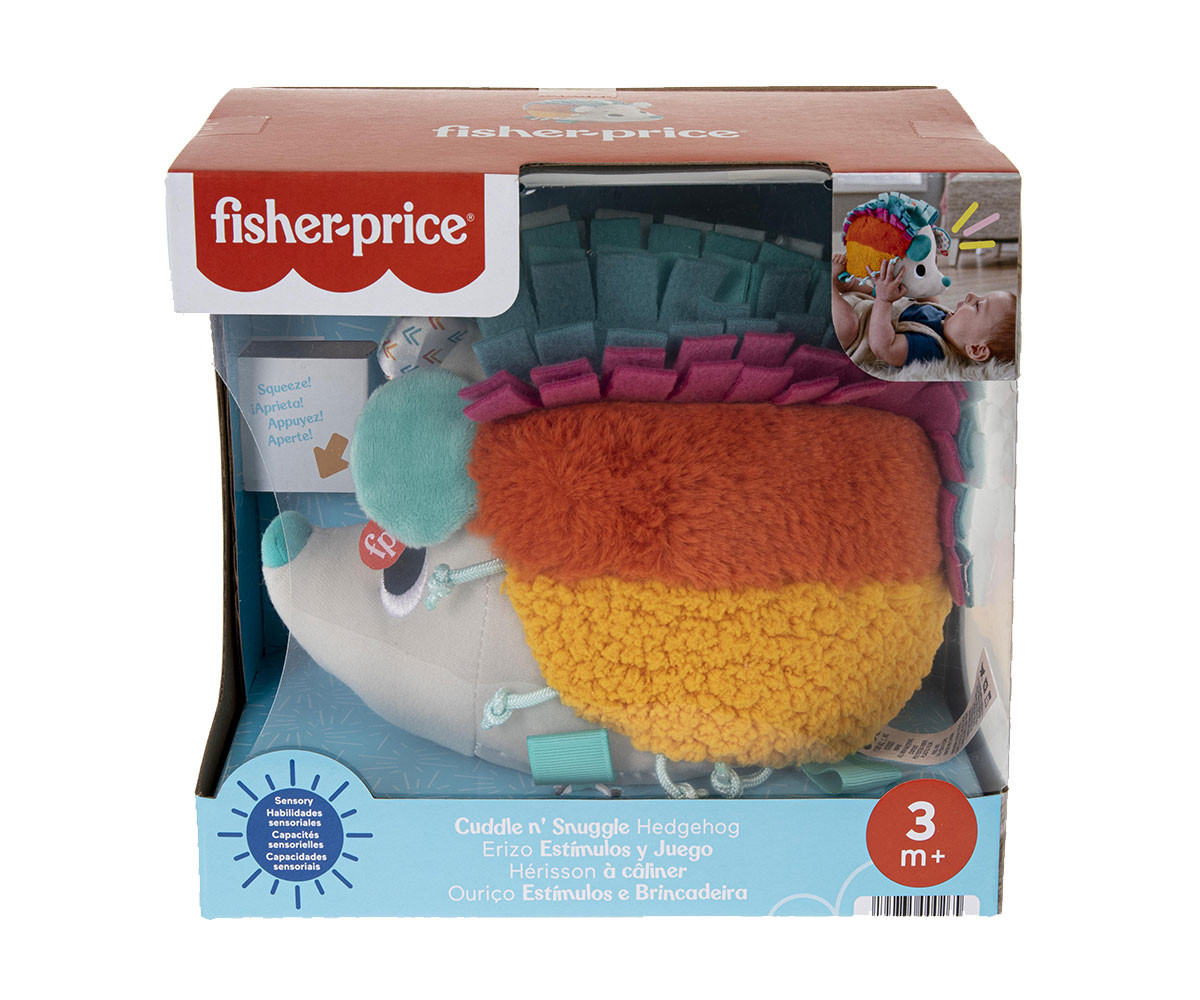 Плюшена играчка за гушкане за новородени бебета Fisher Price, таралежче HBP42