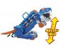 Играчка за момчета Hot Wheels - 2 в 1 Мега транспортьор с 2 колички или писта T-Rex със звук и светлини HNG50 thumb 3