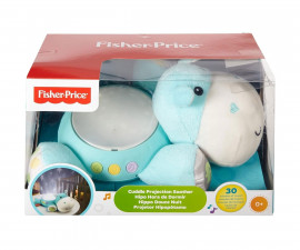 Плюшена бебешка играчка Fisher Price - Нощна лампа Хипопотам с проектор CGR38