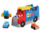 Конструктор Mega Bloks - Комплект камион за бутане с писта и 2 автомобила, 19 елемента JFR29 thumb 3
