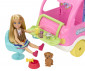 Игрален комплект за деца с кукла Barbie - Кемпер 2 в 1 на Челси с кученце, зайче и 15 аксесоара HNH90 thumb 5
