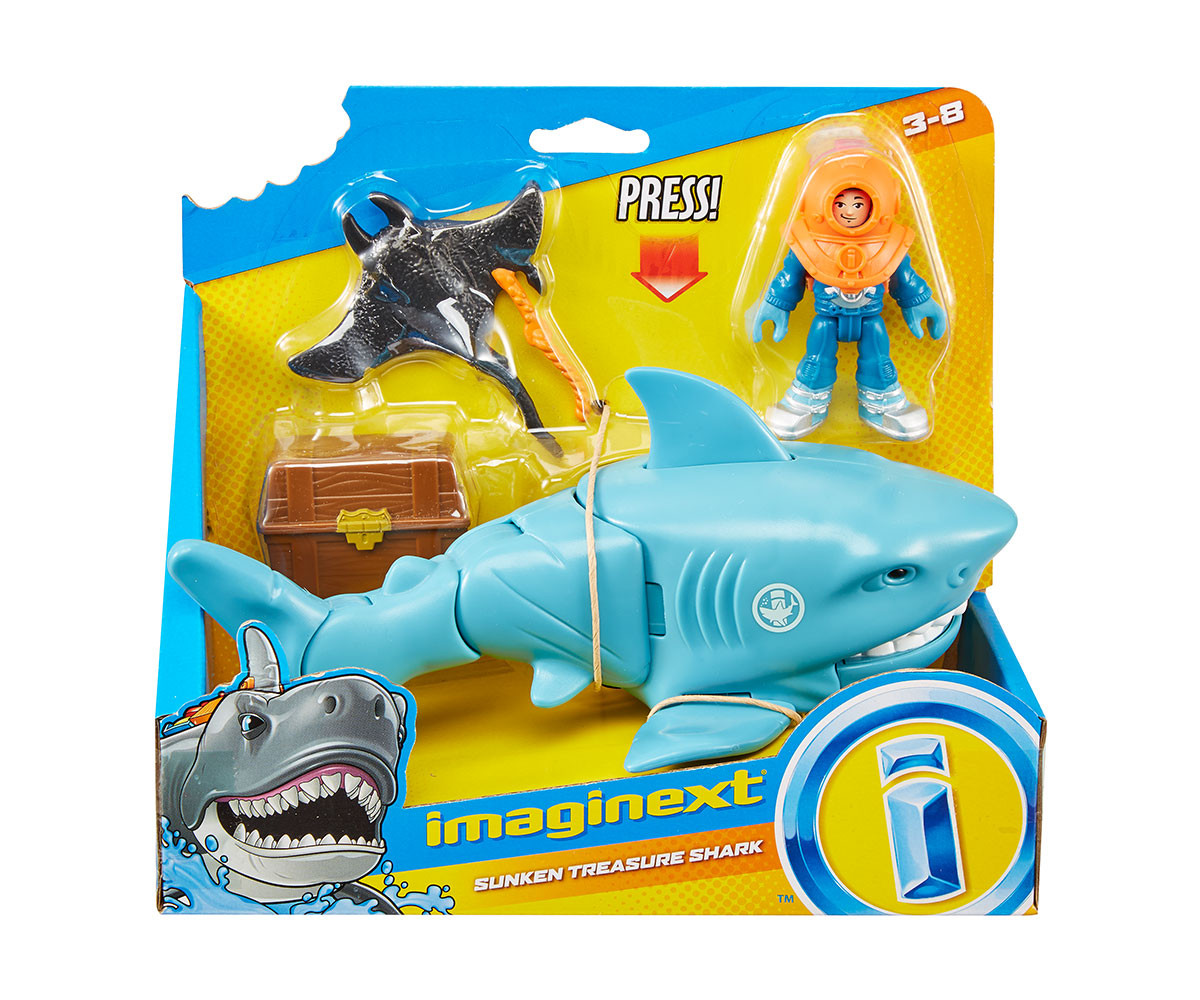 Fisher-Price Imaginext Sunken Treasure Shark – Spielset Mit Hai, Taucher & Schatztruhe