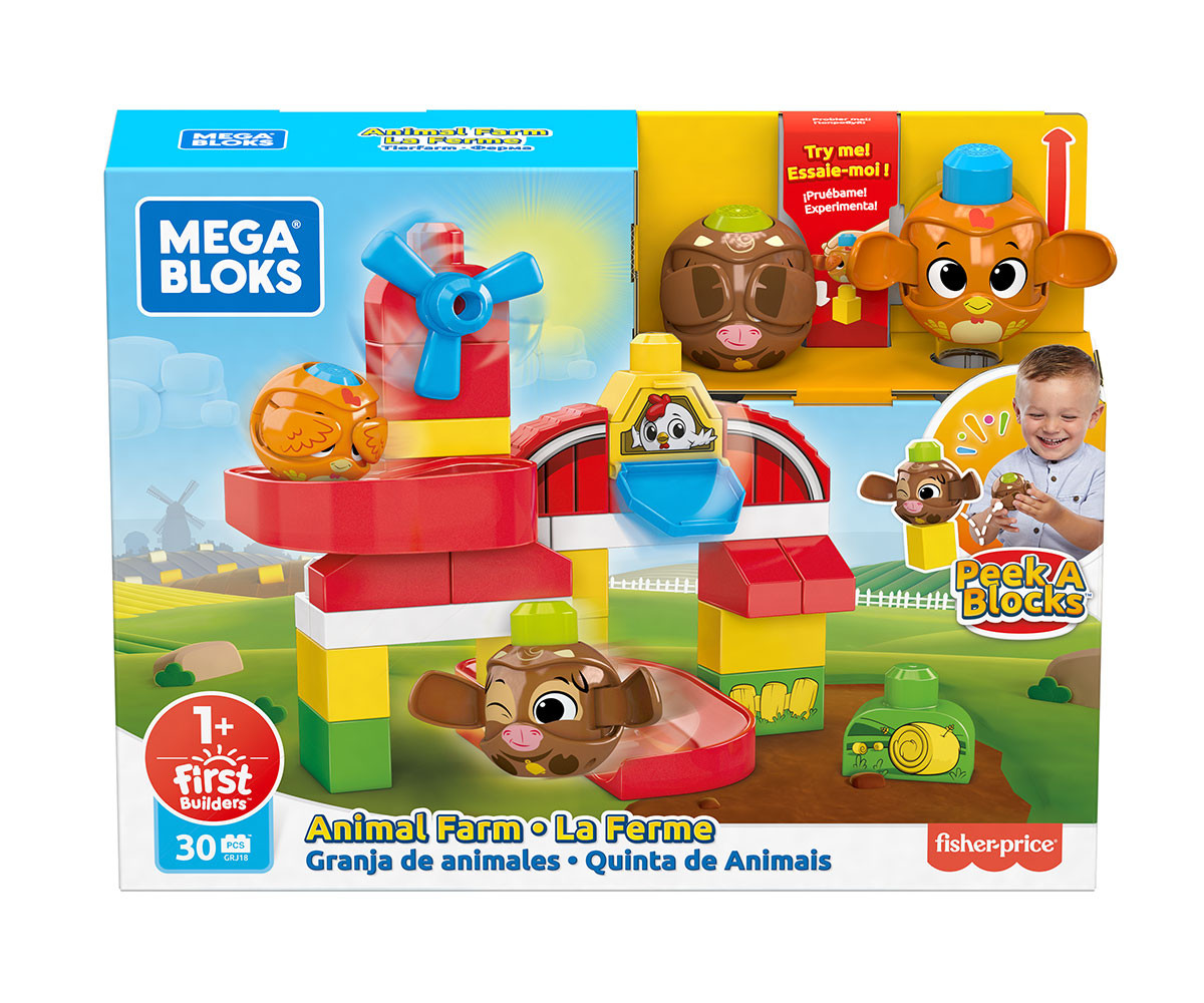 Игрален комплект за деца конструктор Mega Bloks, ферма GRJ18