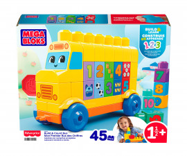 Конструктор Mega Bloks - Комплект автобус с блокчета с цифри JKG34