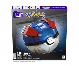 Комплект за игра конструктор Покемон Mega Construx, Джъмбо поке топка, синя HMW04
