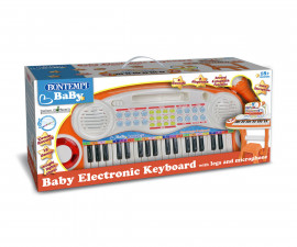 Детски музикален инструмент Bontempi - Електронен синтезатор със стол и микрофон, 37 клавиша 13 3325