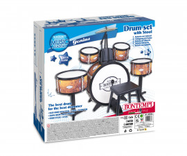 Bontempi 51 4832 - Drum set 6 pcs with stool