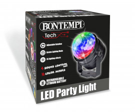 Bontempi 89 1020 - Disco light magic ball with remote control and lithium battery