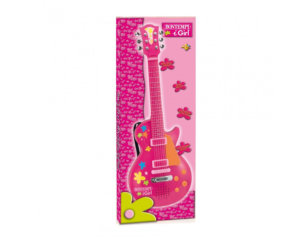 Детски музикален инструмент Bontempi - Електронна рок китара за момичета GE 5871