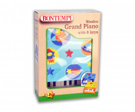 Детски музикален инструмент Bontempi - Дървено пиано с 8 клавиша PGW1810