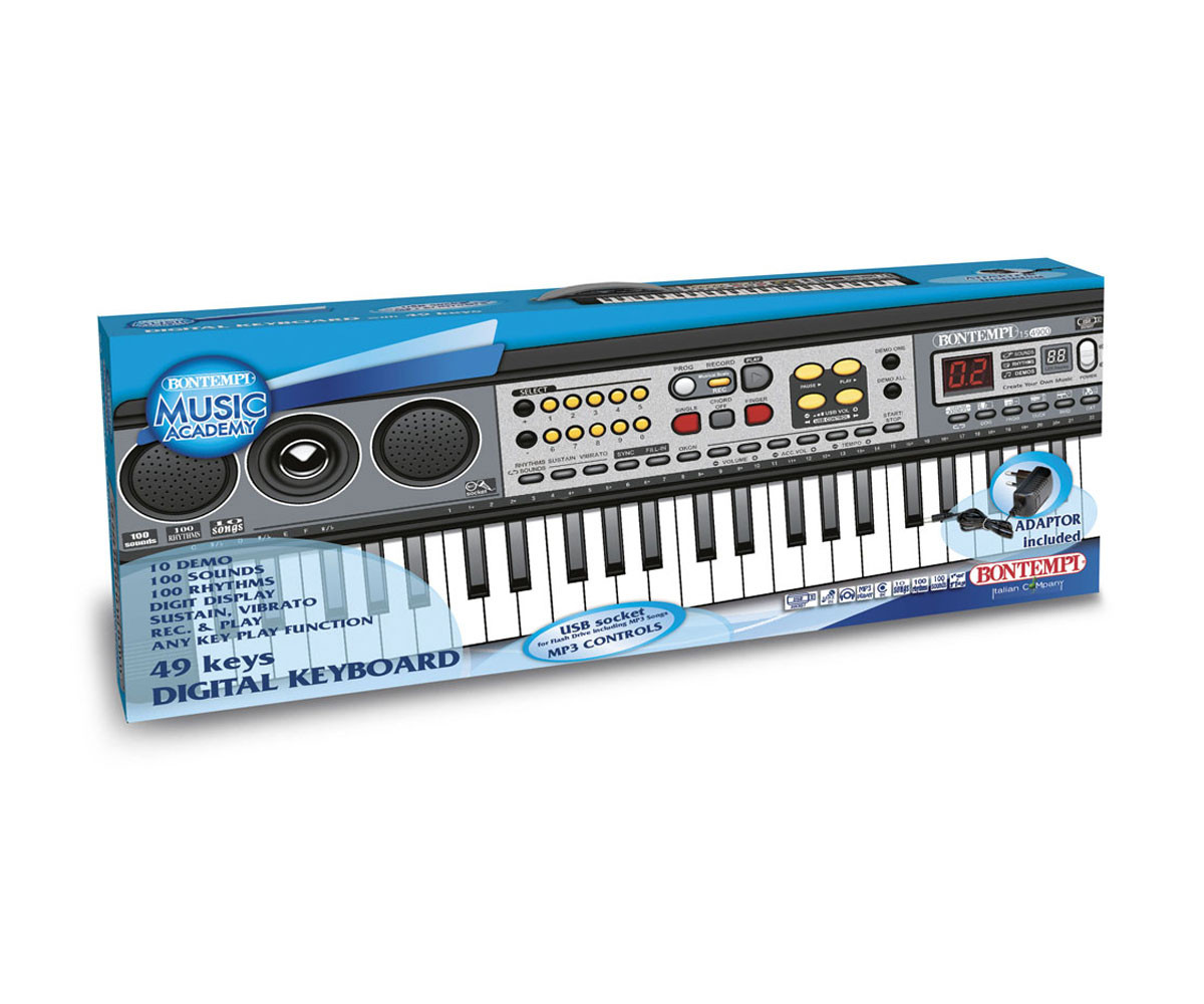 Детски музикален инструмент Bontempi - Дигитален синтезатор, 49 бутона 15 4900