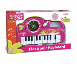 Детски музикален инструмент Bontempi - Електронен синтезатор 22 клавиша и светеща топка I Girl 12 2271