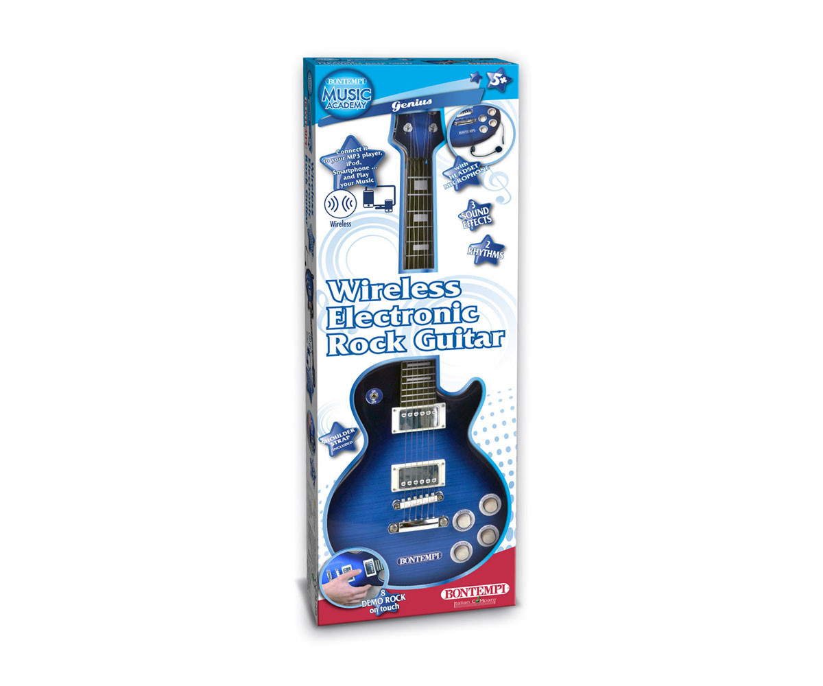 Детски музикален инструмент Bontempi - Електронна рок китара с безжична връзка 24 1410