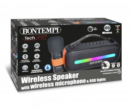 Bontempi 49 1050 - Wireless speaker with wireless microphone & RGB lights