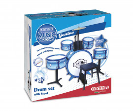 Детски музикален инструмент Bontempi - Комплект 6 броя барабани със стол 51 4831
