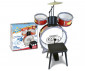 Детски музикален инструмент Bontempi - Комплект 4 броя барабани, с 2 палки и столче 51 4504 thumb 2