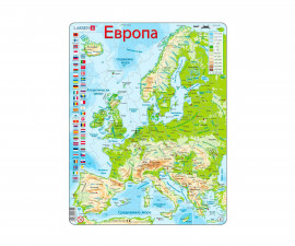 Larsen - Вертикален пъзел Maxi: Европа, 87 ел. K70
