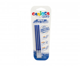 Комплект 3 броя сини пълнители за химикалки Carioca Oops 4304102