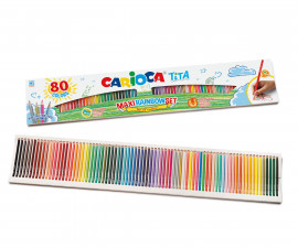 Ученически принадлежности цветни моливи Carioca Tita, 80 цвята 42890
