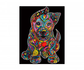 Картина за оцветяване Colorvelvet, Куче, 29.7 x 21 см - Fistocommerce S34