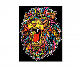 Картина за оцветяване Colorvelvet, Лъв, 29.7 x 21 см - Fistocommerce S7