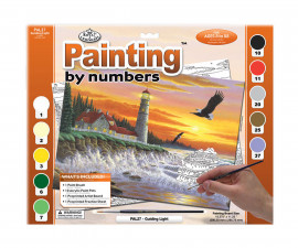 Комплект рисуване по номера с акрилни бои Royal Adult Large, Фар, 39 х 30 см - Fistocommerce PAL27