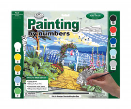 Комплект рисуване по номера с акрилни бои Royal Adult Large, Път към морето, 39 х 30 см - Fistocommerce PAL9