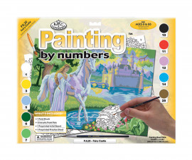 Комплект рисуване по номера с акрилни бои Royal Junior Large, Еднорог, 39 х 30 см - Fistocommerce PJL20