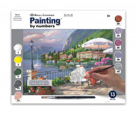 Комплект рисуване по номера с акрилни бои Royal Adult Large, Неделен следобед, 39 х 30 см - Fistocommerce PAL47