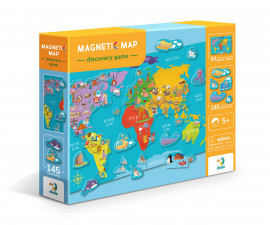 Детска магнитна игра 145 части Dodo - Карта на света 200201