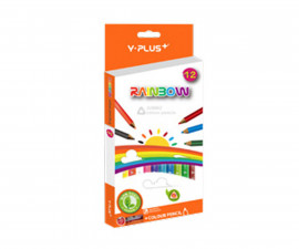 Детски моливи с острилка Y-Plus Jumbo Rainbow, 12 цвята PC121110