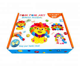 Детски креативен комплект Pom Pom Art, Animal CP240700