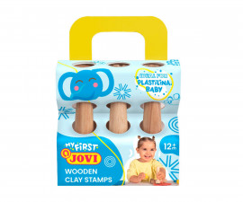 Fistocommerce J379/3WS - Jovi kit 3 pcs. wooden stamps for plastilina
