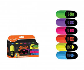 Y-Plus - Текст маркери Mini Glo, 6 цвята HP250100