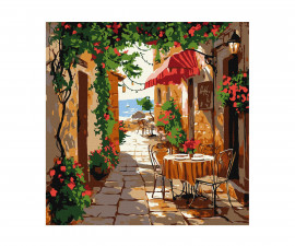 Fistocommerce KHO6381 - Ideyka kit with acrylic paints: Coffee house with vintage furniture