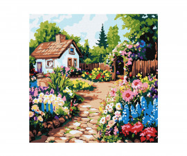Fistocommerce KHO6382 - Ideyka kit with acrylic paints: Flower beds near the house