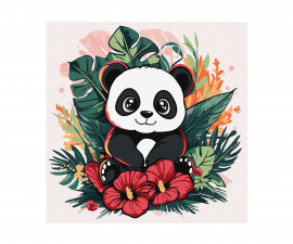 Fistocommerce KHO1261 - Ideyka acrylic paint kit Panda 30x30 cm