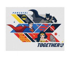 Fistocommerce KHO8715 - Ideyka acrylic paint kit Super friends 30x40 cm