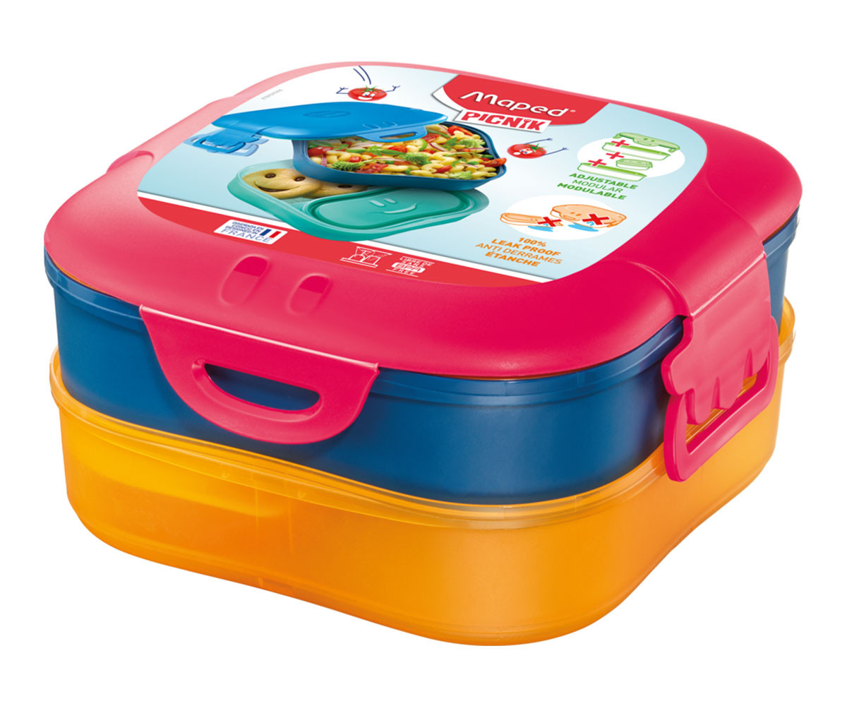 Кутия за обяд MAPED Concept Kids 3в1, червена, 1.4 литра 9870701