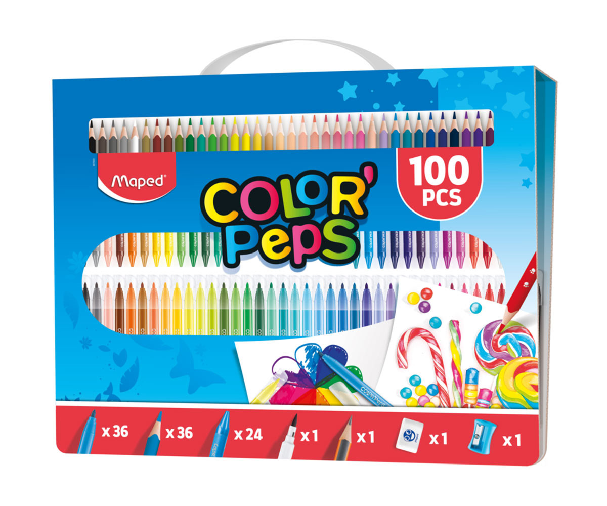 Комплект за рисуване за деца MAPED Color Peps, 100 части 907003
