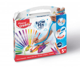 Креативен комплект за деца MAPED Color&Play Blowpen флумастери 24 цвята, 31 части 9846712