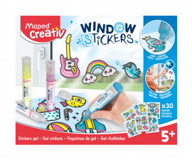 Комплект за рисуване за деца MAPED Color &Play - Създай гел стикери за стъкло, 35 части 907036