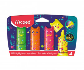 Детски маркери MAPED Fluo peps mini Pixel Party, 4 броя 9743602