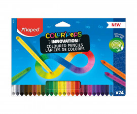 Ученически принадлежности цветни моливи Maped Color peps infinity, 24 цвята  9861601