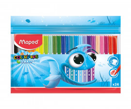 Ученически принадлежности цветни флумастери Maped Color peps океан, 24 цвята 9845722