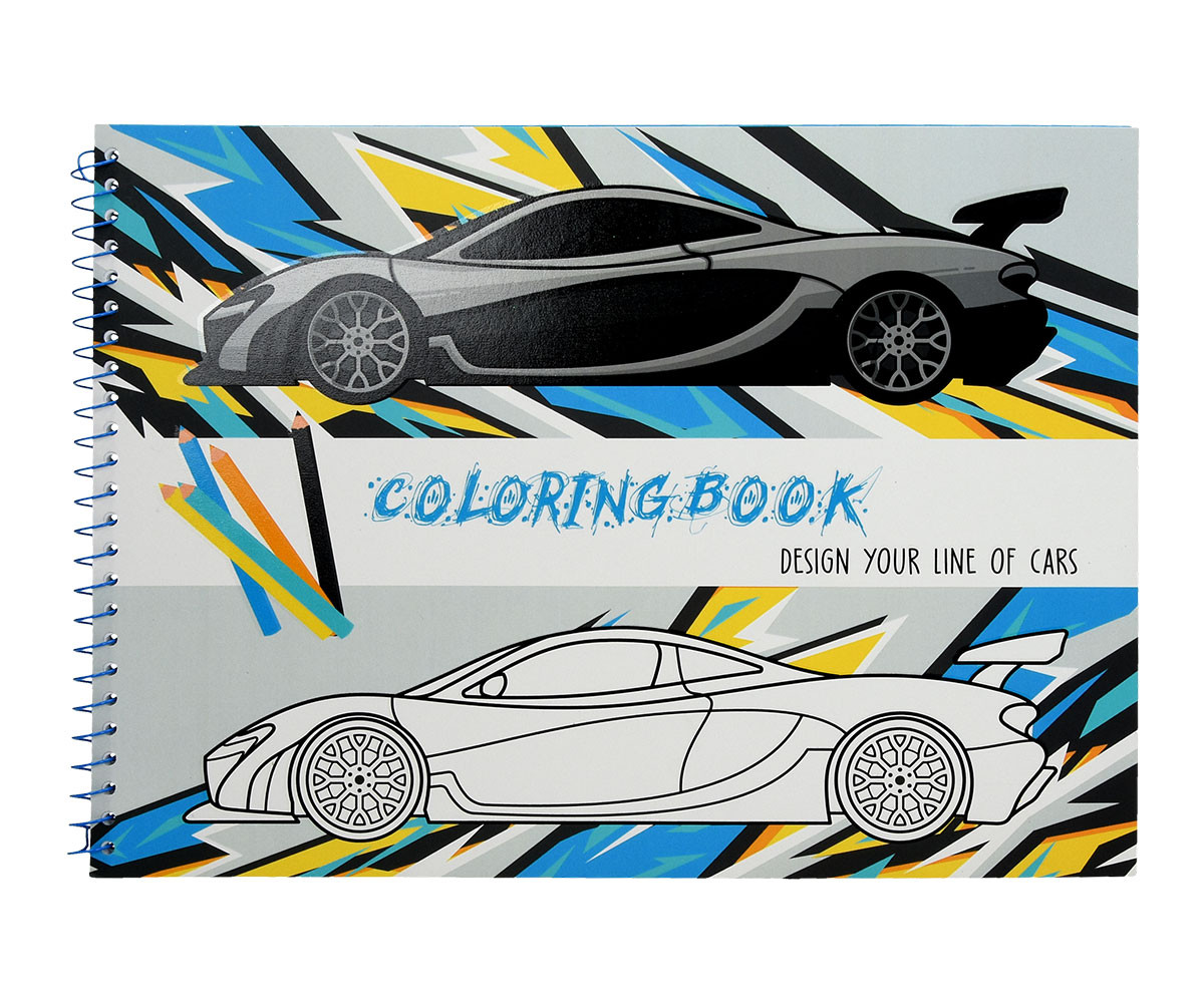 Детска занимателна книжка за оцветяване, А4, 31 страници, Cars 75096