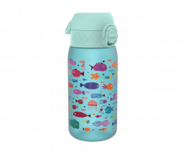 Детска бутилка за вода от рециклирана пластмаса Ion8 Print, 350 мл, риба I8RF350PBFISH