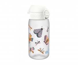 Детска бутилка за вода от рециклирана пластмаса Ion8 Print, 350 мл, пеперуди I8RF350PIBFLY