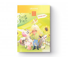 Детска книжка за оцветяване Creative Children, 40 страници, Farm 75307
