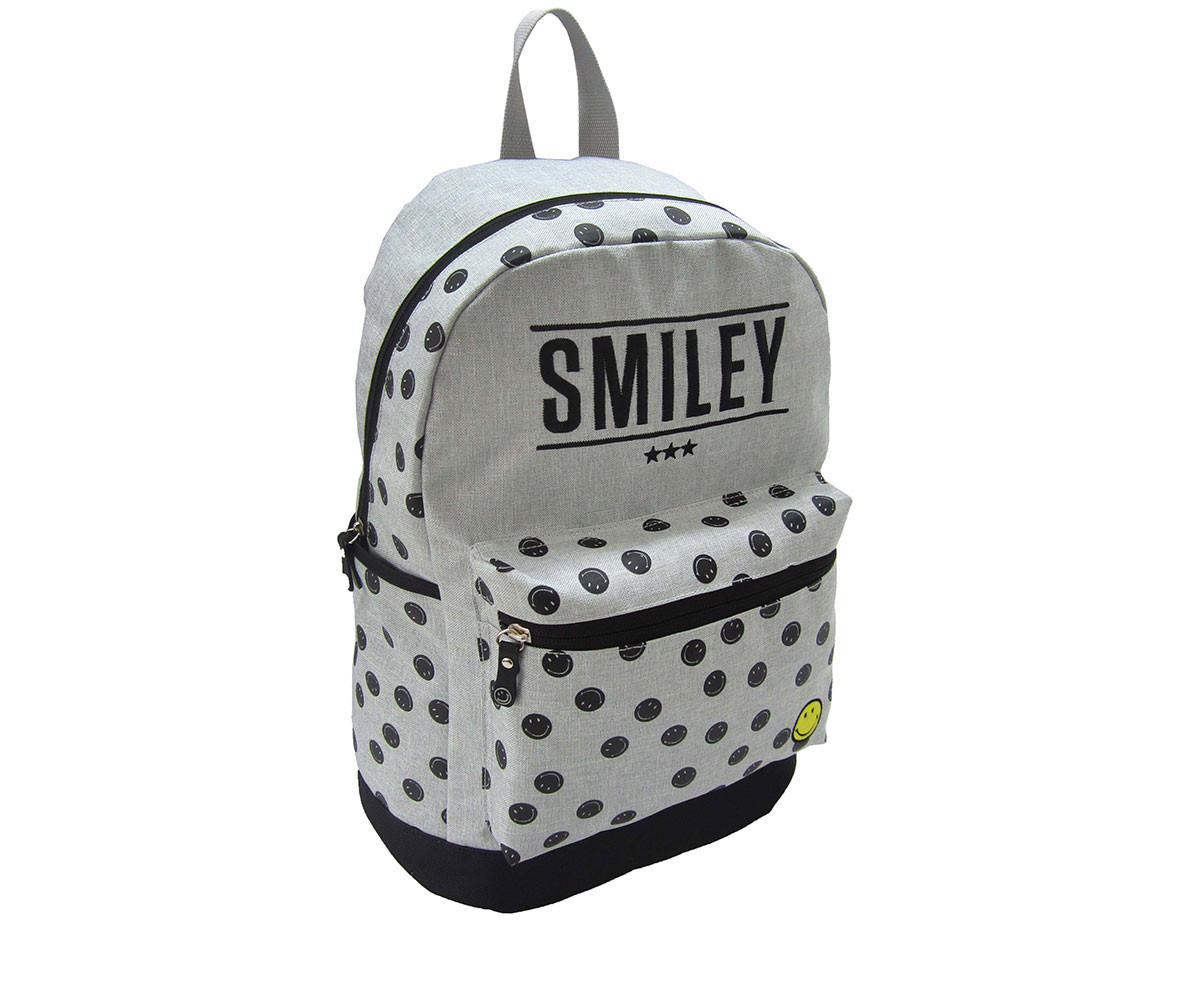 Детска чанта Smiley Grey